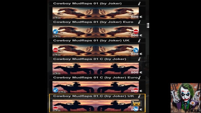 Cowboy Mudflaps for SCS Trailer 01